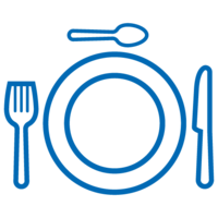 Icon "Kantine und Bistro mit subventionierten Mittagessen"