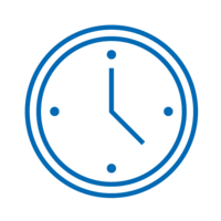 Icon "keine Schichtarbeit und geregelte Arbeitszeiten"