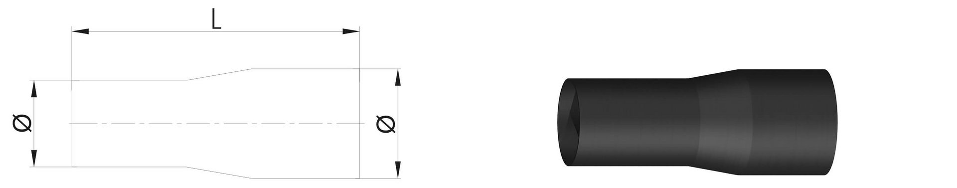 Reduzierung (Edelstahl) gehärtet