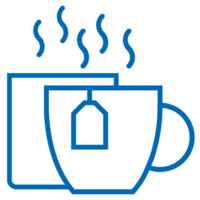 Icon "kostenlos Kaffee + (Mineral-) Wasser + Tee"