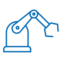 Icon "modernes Equipment und hochmoderner Maschinenpark"
