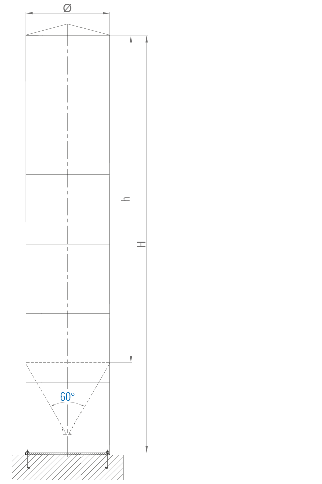 Außensilo 60°