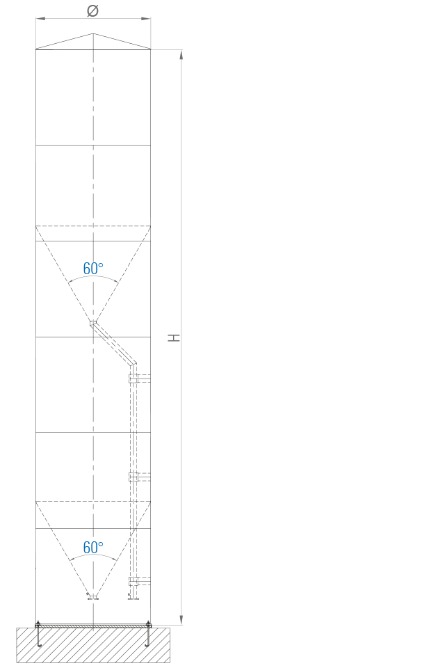 Doppelkammersilo 60°