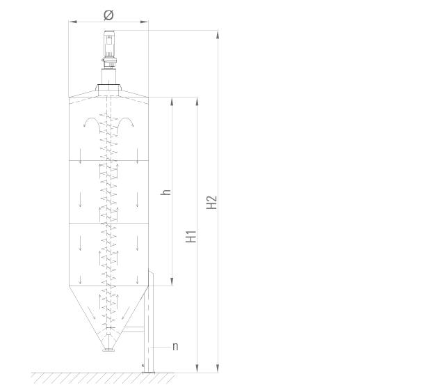 Innen-Mischsilo 60°