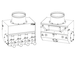 Absaugkasten 4-fach mit Engelshaarsieb