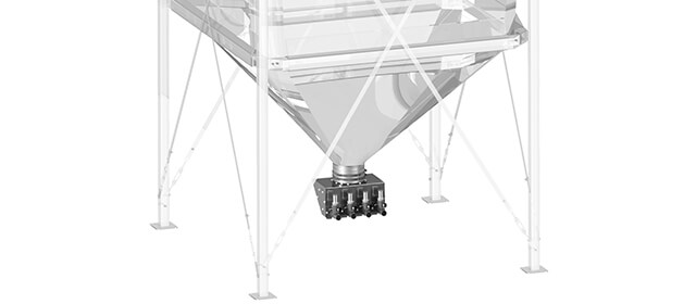 Absaugkasten für flexible Silos