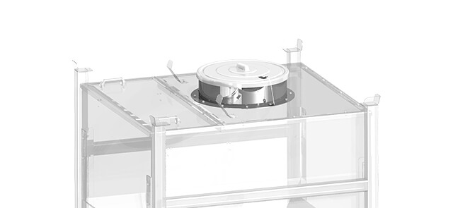 Einlaufkragen für Stapel-Container