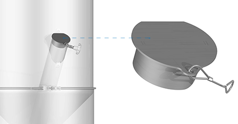 Deckel für Führungsrohr
