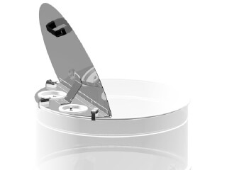 Klappbarer Deckel Edelstahl