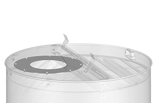 Adapterplatte für Saugfördergerät