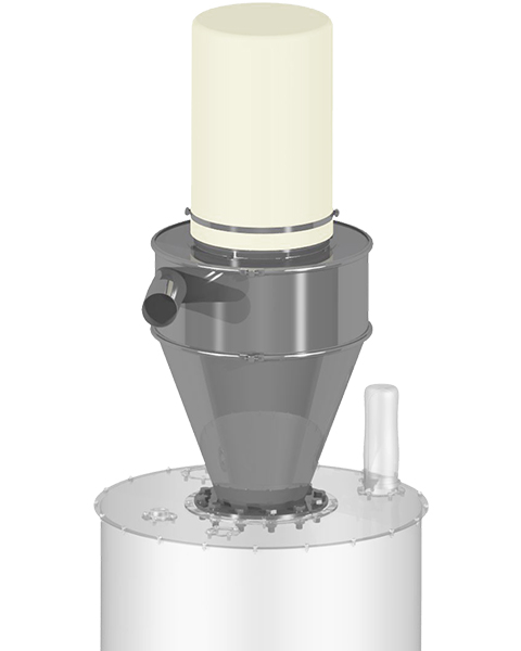 Zyklonabscheider für entstaubtes Mahlgut