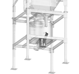 Absaugkasten für Rührwerksaustragung