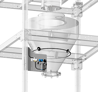 Fluidisierung zur Austragsunterstützung