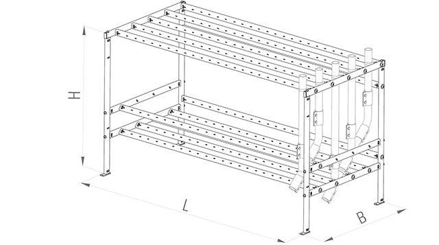 Kupplungsbahnhof Multi Gestell