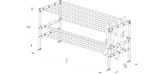 Kupplungsbahnhof Multi Gestell