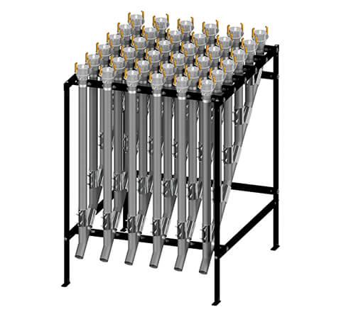 6 Verteiler mit 6 Abgängen