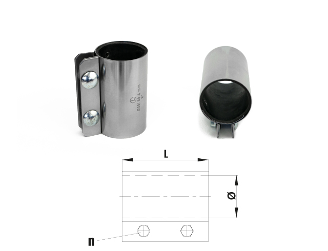 Rohrverbinder (L) schwarz