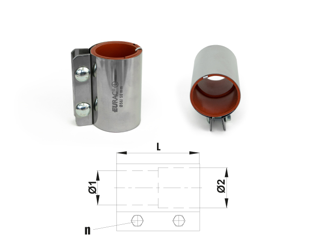 Rohrverbinder (L) "Glas" rot