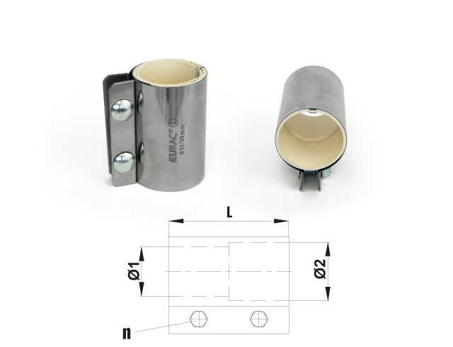 Rohrverbinder (L) "Glas" weiß