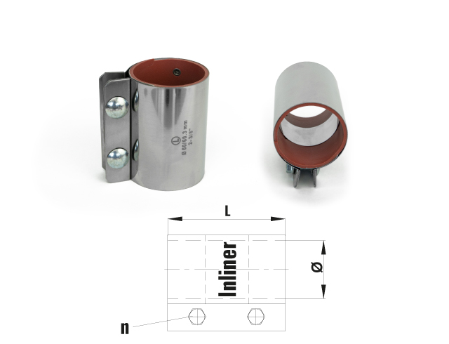 Rohrverbinder (L) "Inliner" rot