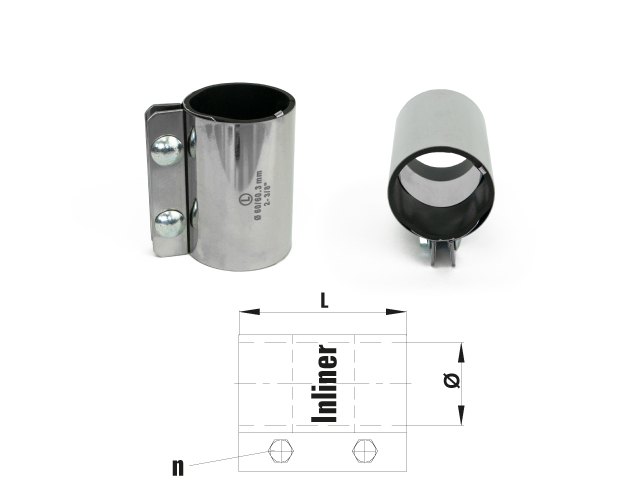 Rohrverbinder (L) "Inliner" schwarz