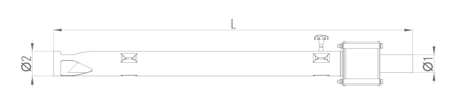 Sauglanze mit Filter "2F" doppelwandig