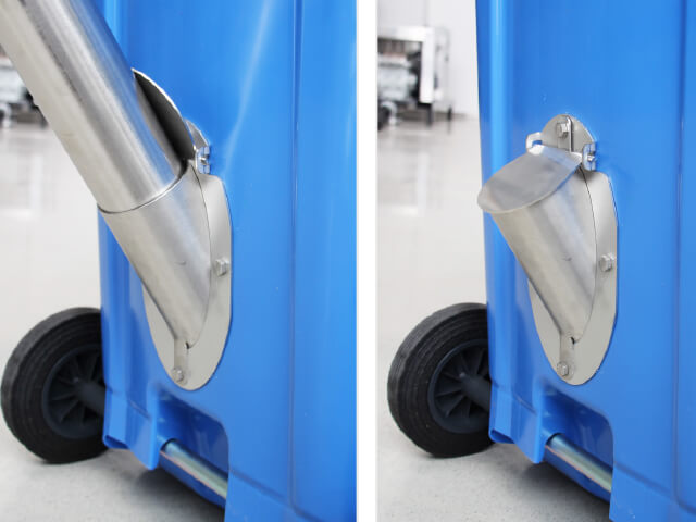 Saugstutzen mit Klappdeckel