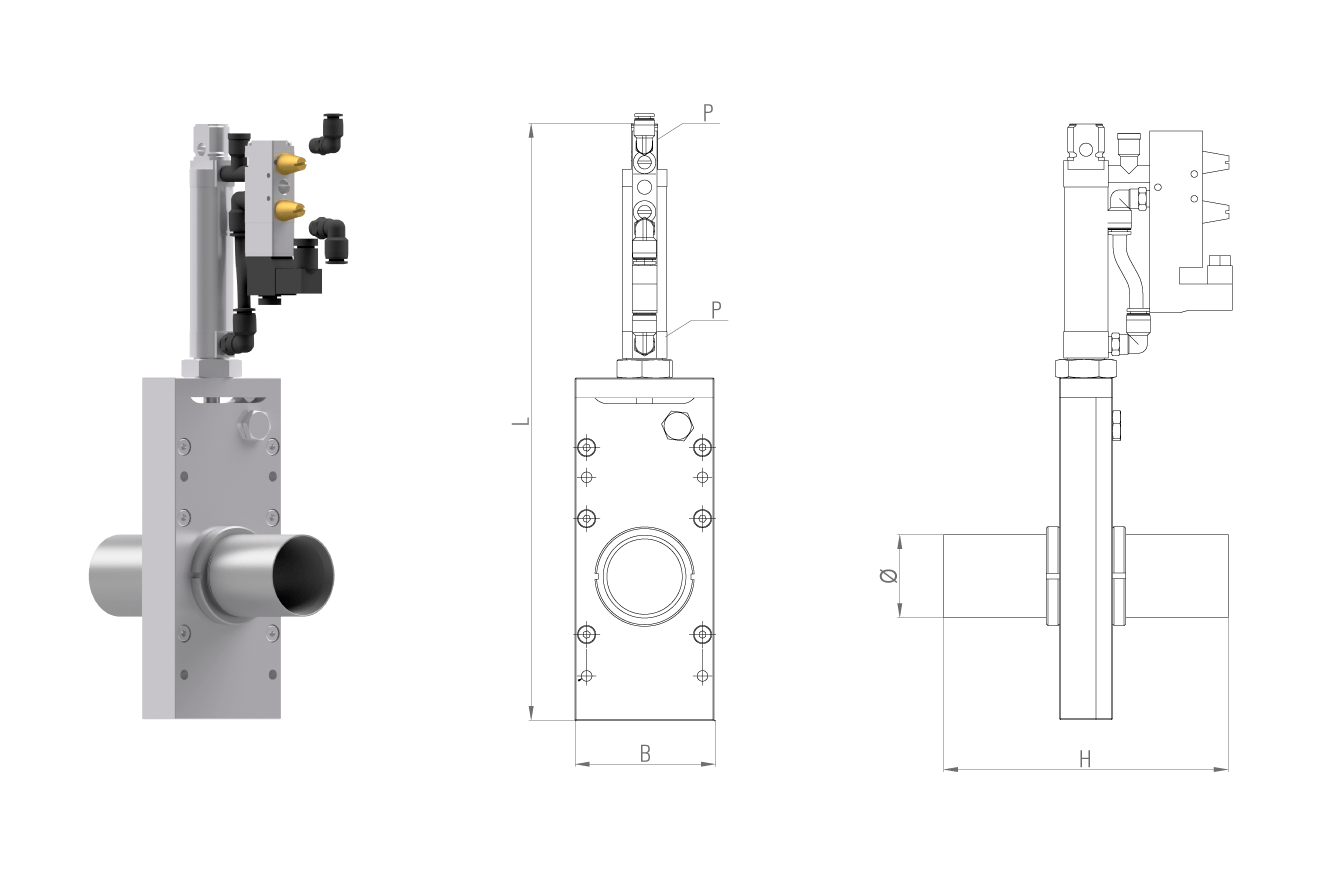 Schieber stromlos geöffnet