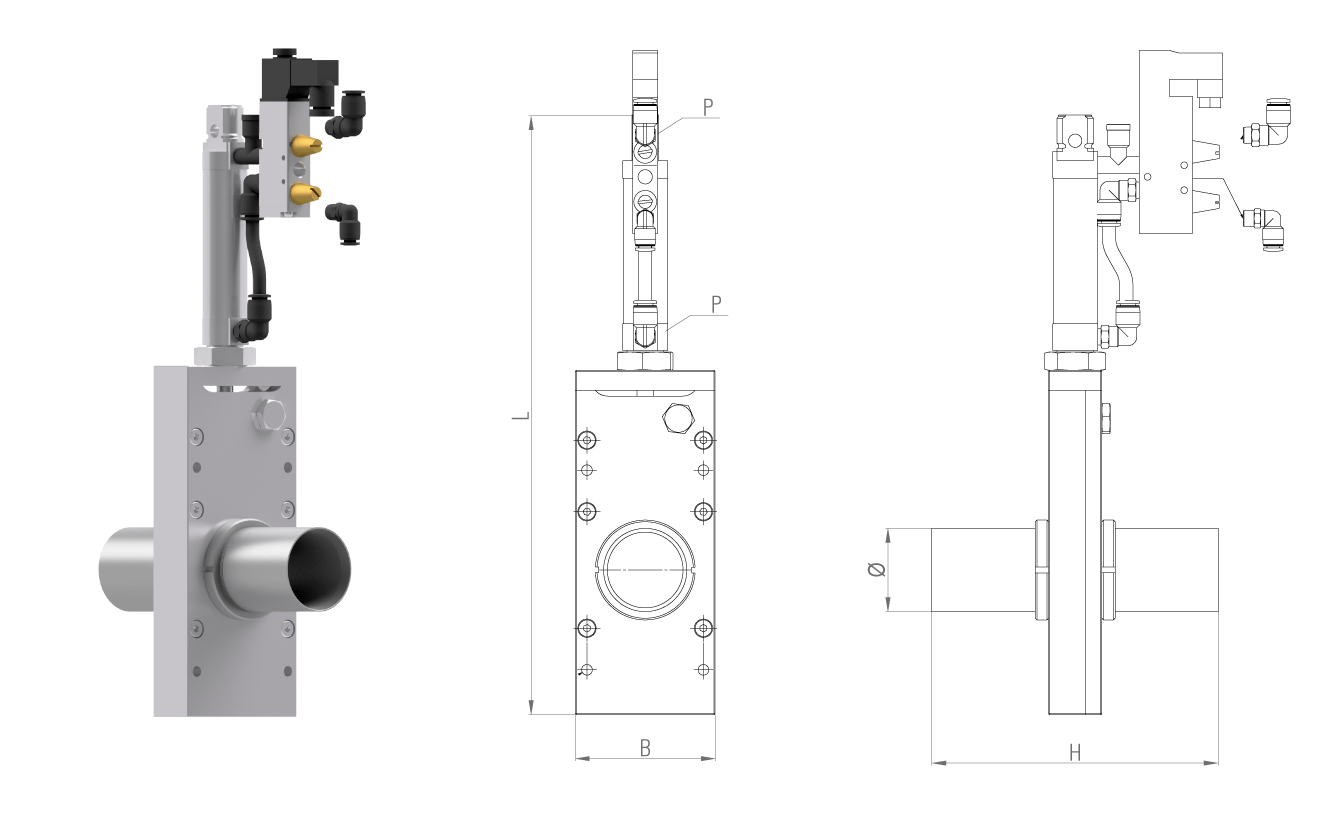 Schieber stromlos geschlossen
