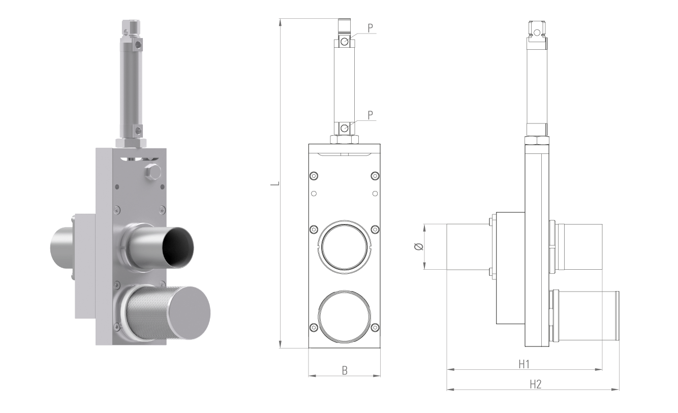 Absperrschieber mit Bypass AS.25.S