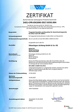 Werkseigene Produktionskontrolle Alu